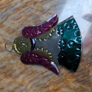Metal angel Christmas ornament